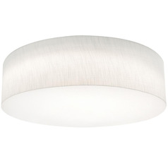 Afx Lighting Anton Linen White Flushmount Light