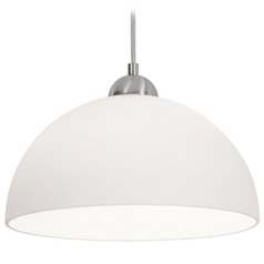 Afx Lighting Otis Satin Nickel Pendant Light with Bowl / Dome Shade