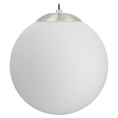 Progress Lighting Atwell Brushed Nickel Pendant Light with Globe Shade