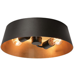 Afx Lighting Lyric Black & Gold Flushmount Light