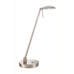 George's Reading Room LED Table Lamp in Brushed Nickel by George Kovacs