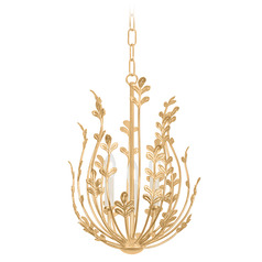 Troy Lighting Delmore Vintage Gold Leaf LED Mini-Chandelier