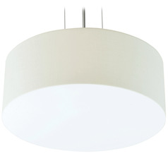 Afx Lighting Anton Satin Nickel LED Pendant Light with Drum Shade