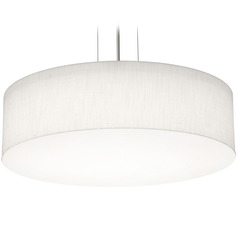 Afx Lighting Anton Satin Nickel Pendant Light with Drum Shade