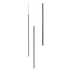 Afx Lighting Point Satin Nickel LED Multi-Light Pendant with Cylindrical Shade