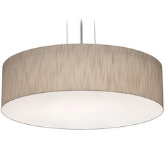 Afx Lighting Anton Satin Nickel Pendant Light with Drum Shade
