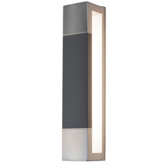 Afx Lighting Post Satin Nickel & Dark Grey LED Sconce