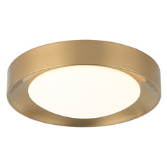 Matteo Lighting Essene Aged Gold Brass LED Flushmount Light