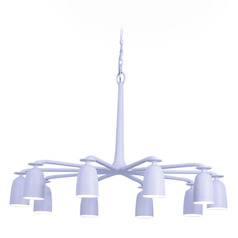 Kalco Lighting Gabardine Matte White Chandelier
