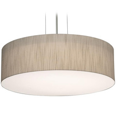 Afx Lighting Anton Black LED Pendant Light with Drum Shade