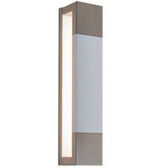 Afx Lighting Post Satin Nickel & White LED Sconce