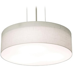 Afx Lighting Anton Black LED Pendant Light with Drum Shade
