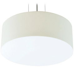 Afx Lighting Anton Satin Nickel LED Pendant Light with Drum Shade