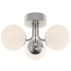 Afx Lighting Metropolitan Satin Nickel LED Semi-Flushmount Light