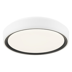 Matteo Lighting Alamus White & Black LED Flushmount Light