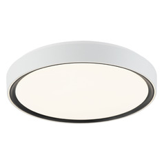 Matteo Lighting Alamus White & Black LED Flushmount Light