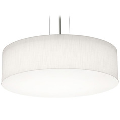 Afx Lighting Anton Black LED Pendant Light with Drum Shade