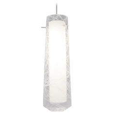 Afx Lighting Spun Satin Nickel LED Mini-Pendant Light with Cylindrical Shade
