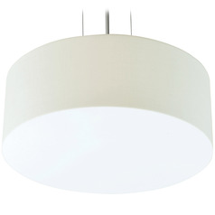 Afx Lighting Anton Satin Nickel LED Pendant Light with Drum Shade