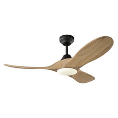 Visual Comfort Fan Collection Maverick Smart 44 LED Midnight Black LED Ceiling Fan with Light