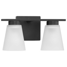 Progress Lighting Tanner Matte Black Bathroom Light