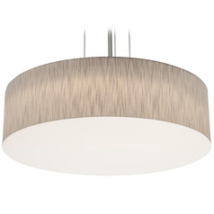 Afx Lighting Anton Satin Nickel Pendant Light with Drum Shade