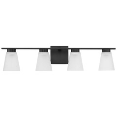 Progress Lighting Tanner Matte Black Bathroom Light