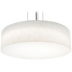 Afx Lighting Anton Satin Nickel Pendant Light with Drum Shade