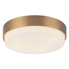 Matteo Lighting Quintz Aged Gold Brass LED Flushmount Light