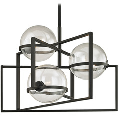 Troy Lighting Elliot Textured Black Chandelier