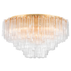 Corbett Lighting Varenna Vintage Gold Leaf LED Semi-Flushmount Light