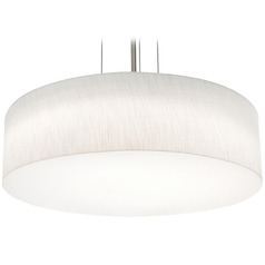 Afx Lighting Anton Black LED Pendant Light with Drum Shade