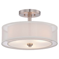 Parsons Studio Brushed Nickel Semi-Flush Mount by Minka Lavery