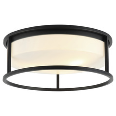 Matteo Lighting Framerton Matte Black LED Flushmount Light