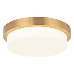 Matteo Lighting Durham Aged Gold Brass LED Flushmount Light