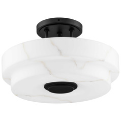 Progress Lighting Tosca Matte Black Semi-Flushmount Light