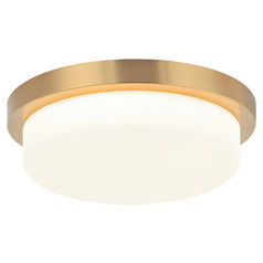 Matteo Lighting Durham Aged Gold Brass LED Flushmount Light