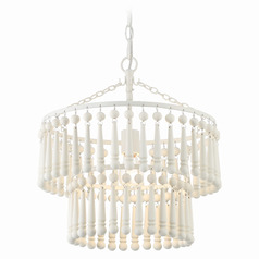 Crystorama Lighting Tiana Matte White Pendant Light