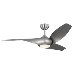 Topan 52-Inch LED Smart Fan in Brushed Steel & Silver by VC Fan