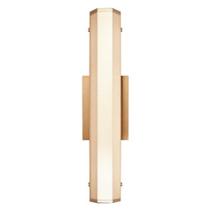 Matteo Lighting Pelermos Aged Gold Brass LED Vertical Bathroom Light