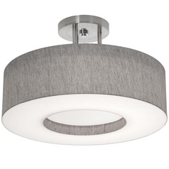 Afx Lighting Montclair Satin Nickel Semi-Flushmount Light