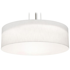 Afx Lighting Anton Black Pendant Light with Drum Shade