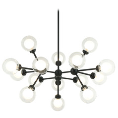 Matteo Lighting Solaris Matte Black LED Chandelier