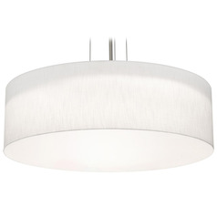Afx Lighting Anton Satin Nickel Pendant Light with Drum Shade