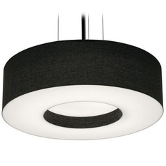 Afx Lighting Montclair Black Pendant Light with Drum Shade