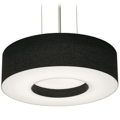 Afx Lighting Montclair Satin Nickel Pendant Light with Drum Shade