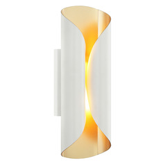 Matteo Lighting Ripcurl White & Gold Sconce