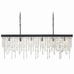 Crystorama Lighting Winham Black Forged Crystal Chandelier
