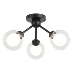 Matteo Lighting Solaris Matte Black LED Flushmount Light