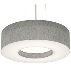 Afx Lighting Montclair Satin Nickel Pendant Light with Drum Shade